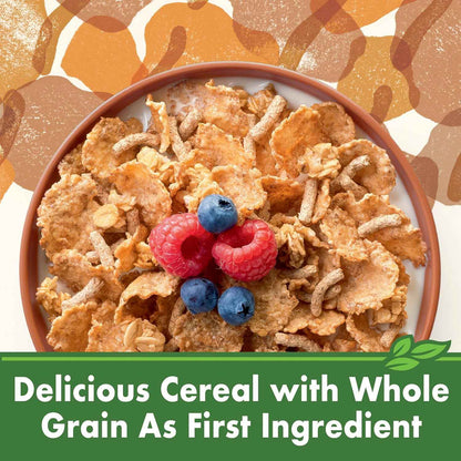 Cascadian Farm Hearty Morning Fiber Cereal for After-School Snack Bowls, USDA Organic Family Cereal