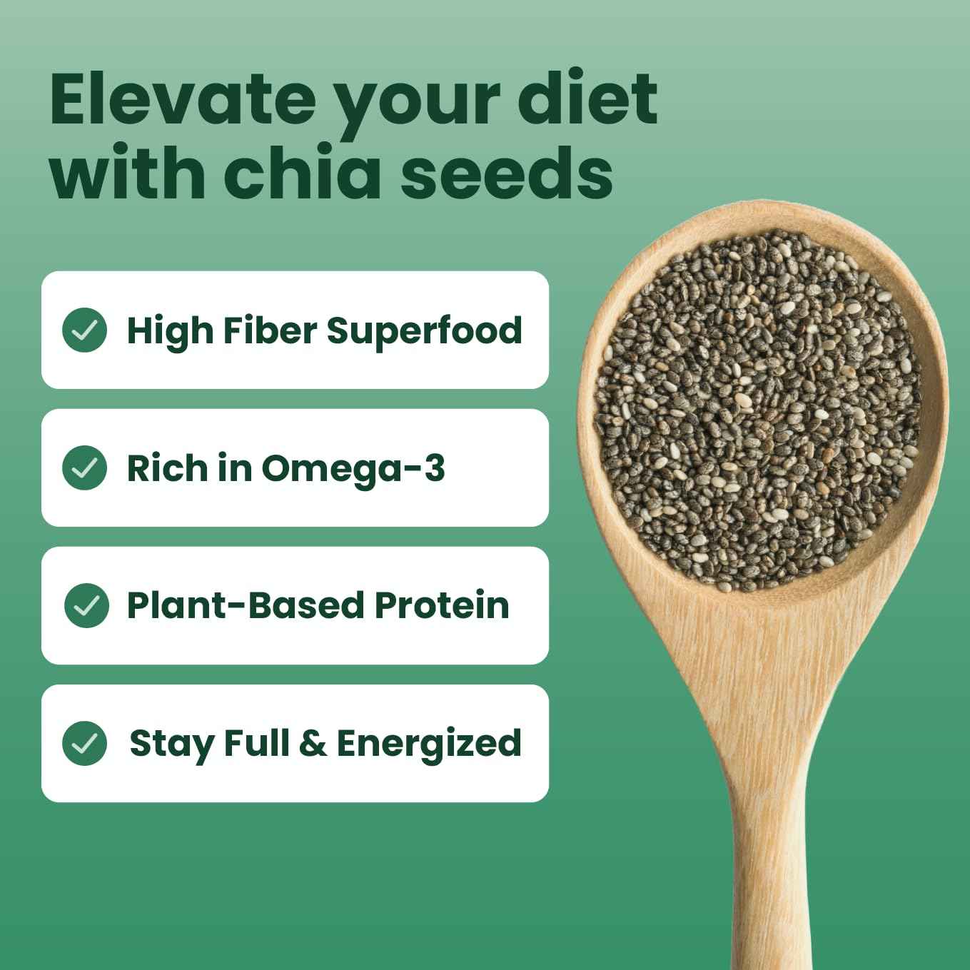 Sanar Naturals Chia Seeds – Single-Ingredient Pantry Staple for Intentional Clean Eating, 10 oz Minimalist Kitchen Must-Have