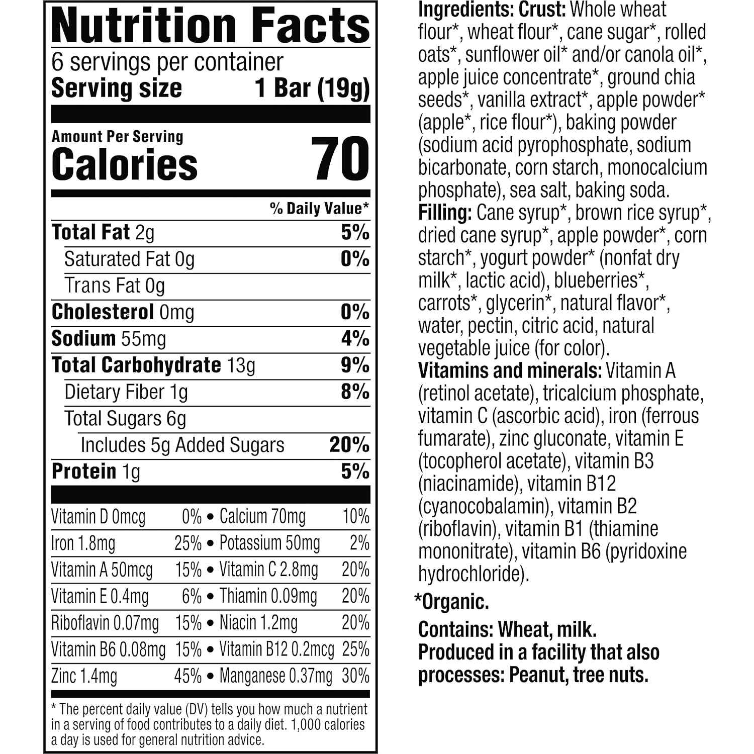 Plum Organics Mighty Snack Bars - Daycare Lunchbox Snack for Toddlers 12+ Months