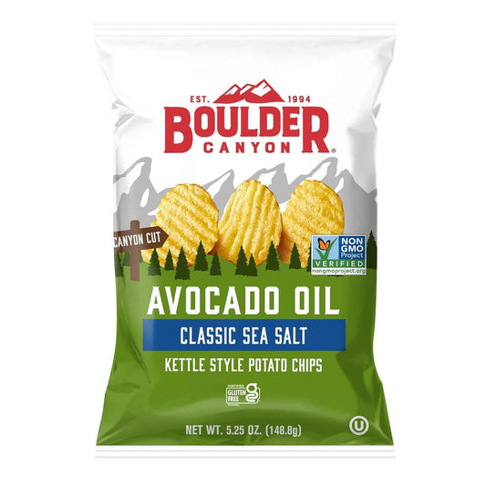 Boulder Canyon Avocado Oil Kettle-Cooked Chips – Premium Small-Batch Crunch for the Elevated Hostess Pantry