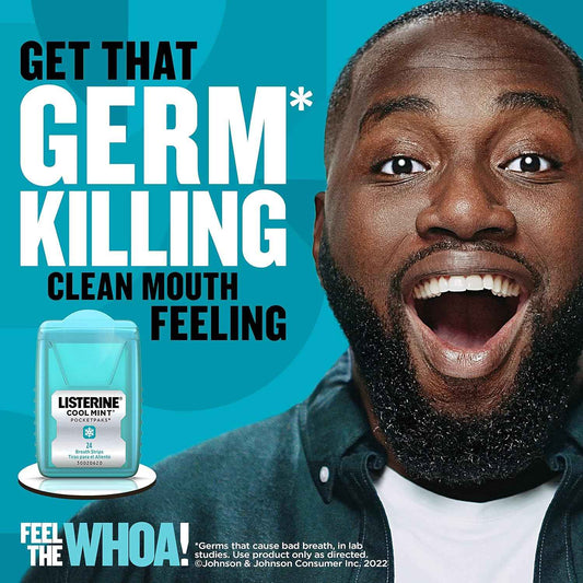 Listerine PocketPaks Cool Mint Breath Strips – On-the-Go Oral Care for Busy Professionals