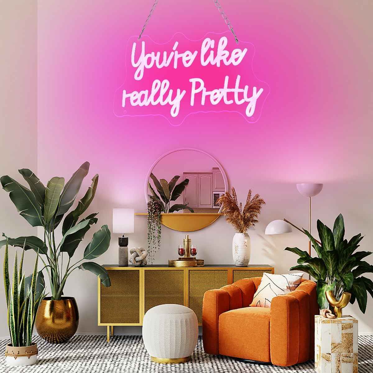 You like really pretty LED Neon Sign – Safe and Cool-to-Touch Pink Light for Girls' Bedroom and Tween Room Decor