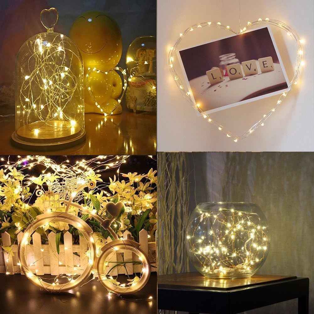 Aurora Glow Smoke-Free LED String Lights – Safe Alternative to Candles for Bedroom, 6-Pack