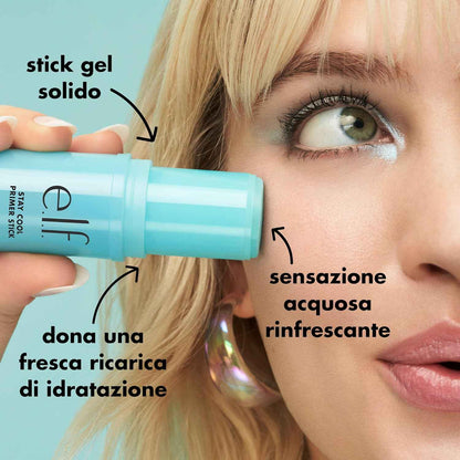 e.l.f. Stay Cool Primer Stick – Self-Care Skin Ritual for Nightly Wind-Down, Cooling Hydrating Gel Prep