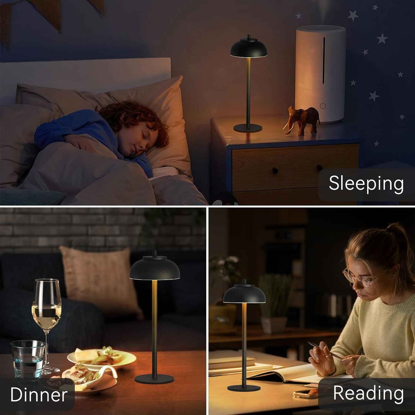 Moragin 2-Pack Minimalist Cordless Table Lamps – Clean-Line Rechargeable Lamps for Clutter-Free Living