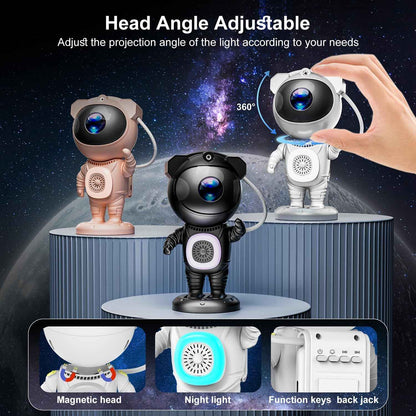 Astronaut Star Projector with Bluetooth Speaker – Cool-Run LED Night Light for Boys and Girls