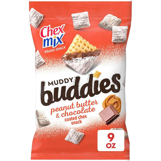 Chex Mix Muddy Buddies Peanut Butter and Chocolate Snack Mix – Hostess Gift Snack for Housewarmings, Holidays, and Game Nights