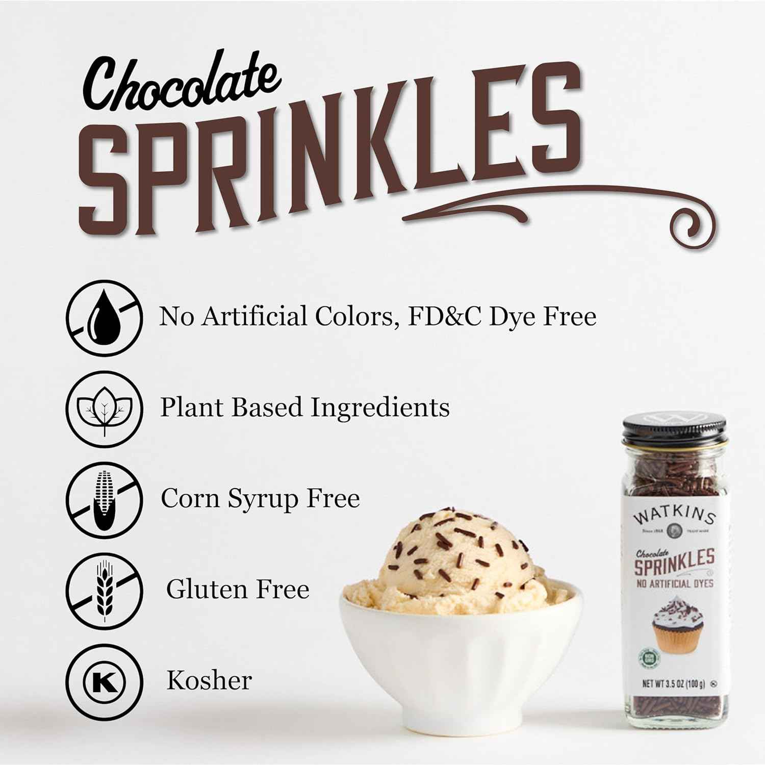 Watkins Chocolate Decorating Sprinkles – Thoughtful Hostess Gift for the Home Baker