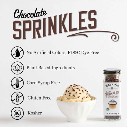 Watkins Chocolate Decorating Sprinkles – Thoughtful Hostess Gift for the Home Baker
