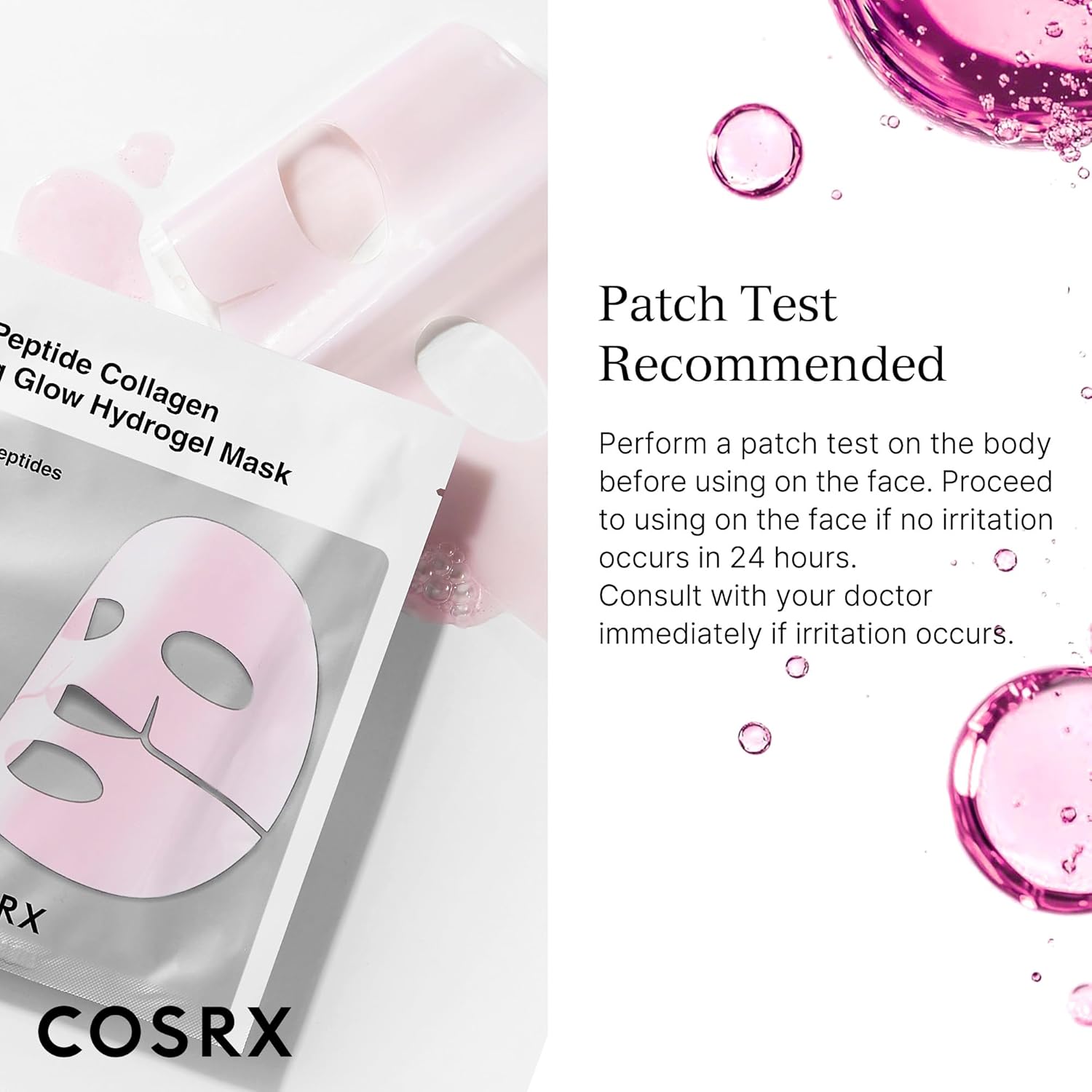 COSRX Pink Peptides Hydrogel Face Mask – Calming Overnight Self-Care Ritual for Bedtime Skincare Routine