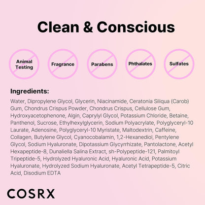 COSRX Pink Peptides Hydrogel Face Mask – Calming Overnight Self-Care Ritual for Bedtime Skincare Routine