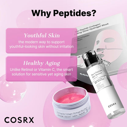 COSRX Pink Peptides Hydrogel Face Mask – Calming Overnight Self-Care Ritual for Bedtime Skincare Routine