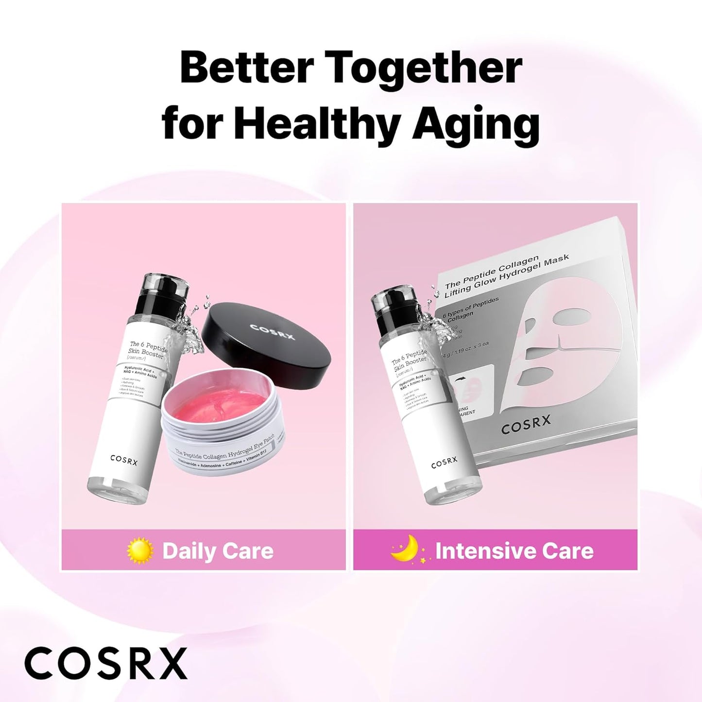 COSRX Pink Peptides Hydrogel Face Mask – Calming Overnight Self-Care Ritual for Bedtime Skincare Routine