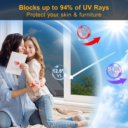 CozyPrivacy One Way Window Film – Bedroom Decor Tint, Daytime Privacy Without Curtains
