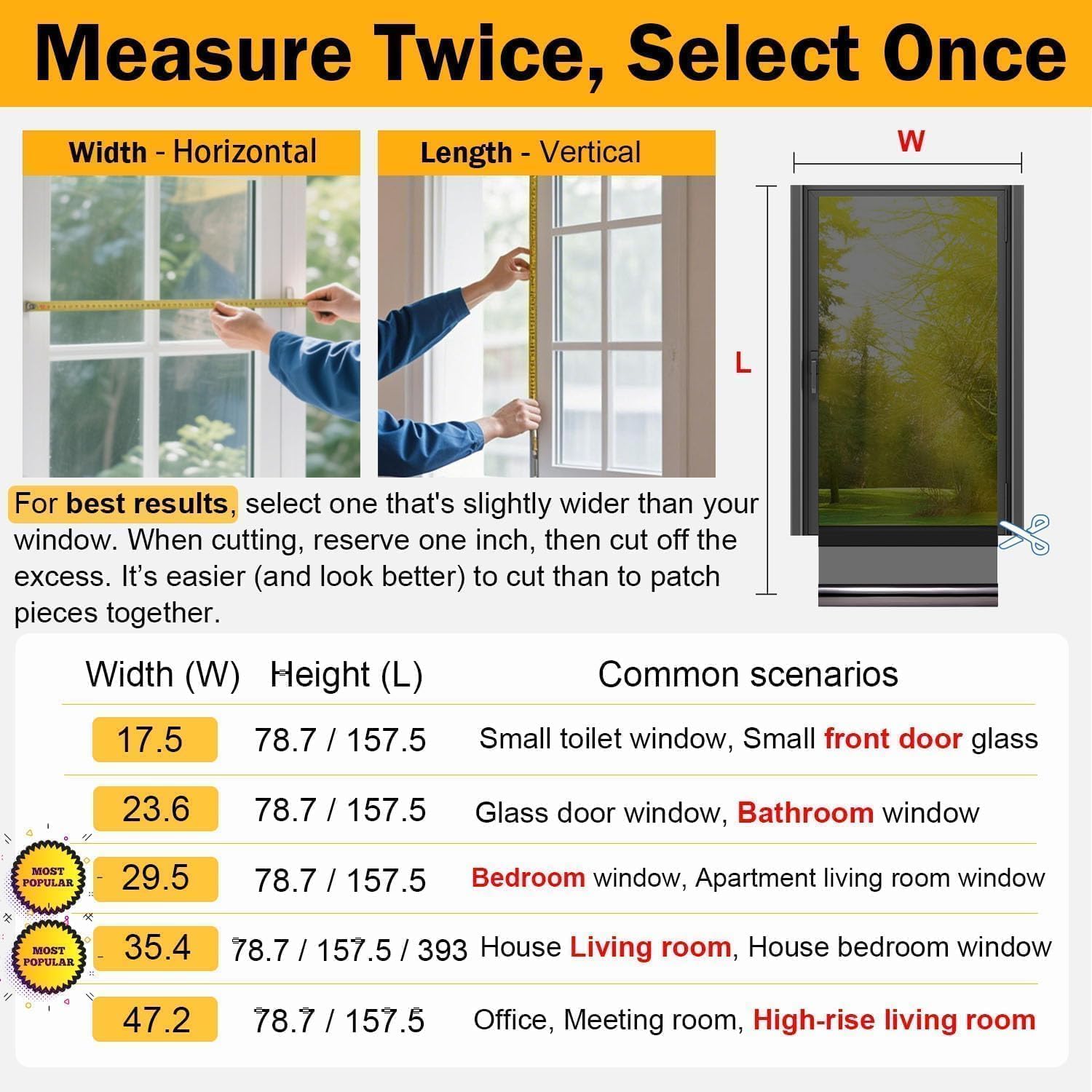 CozyPrivacy One Way Window Film – Bedroom Decor Tint, Daytime Privacy Without Curtains