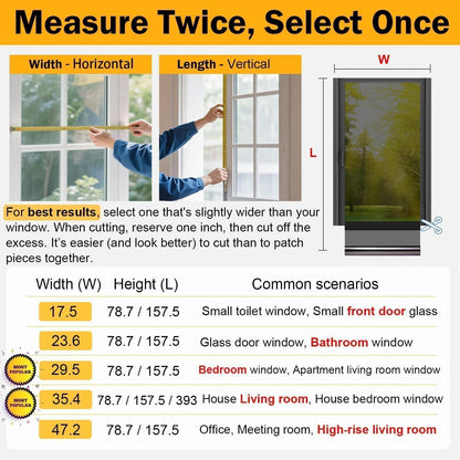 CozyPrivacy One Way Window Film – Bedroom Decor Tint, Daytime Privacy Without Curtains