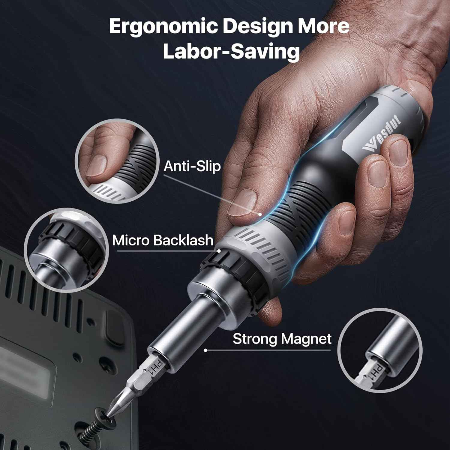 Wesdut 13-in-1 Ratchet Screwdriver – Faster Furniture Assembly for the Home Office Setup