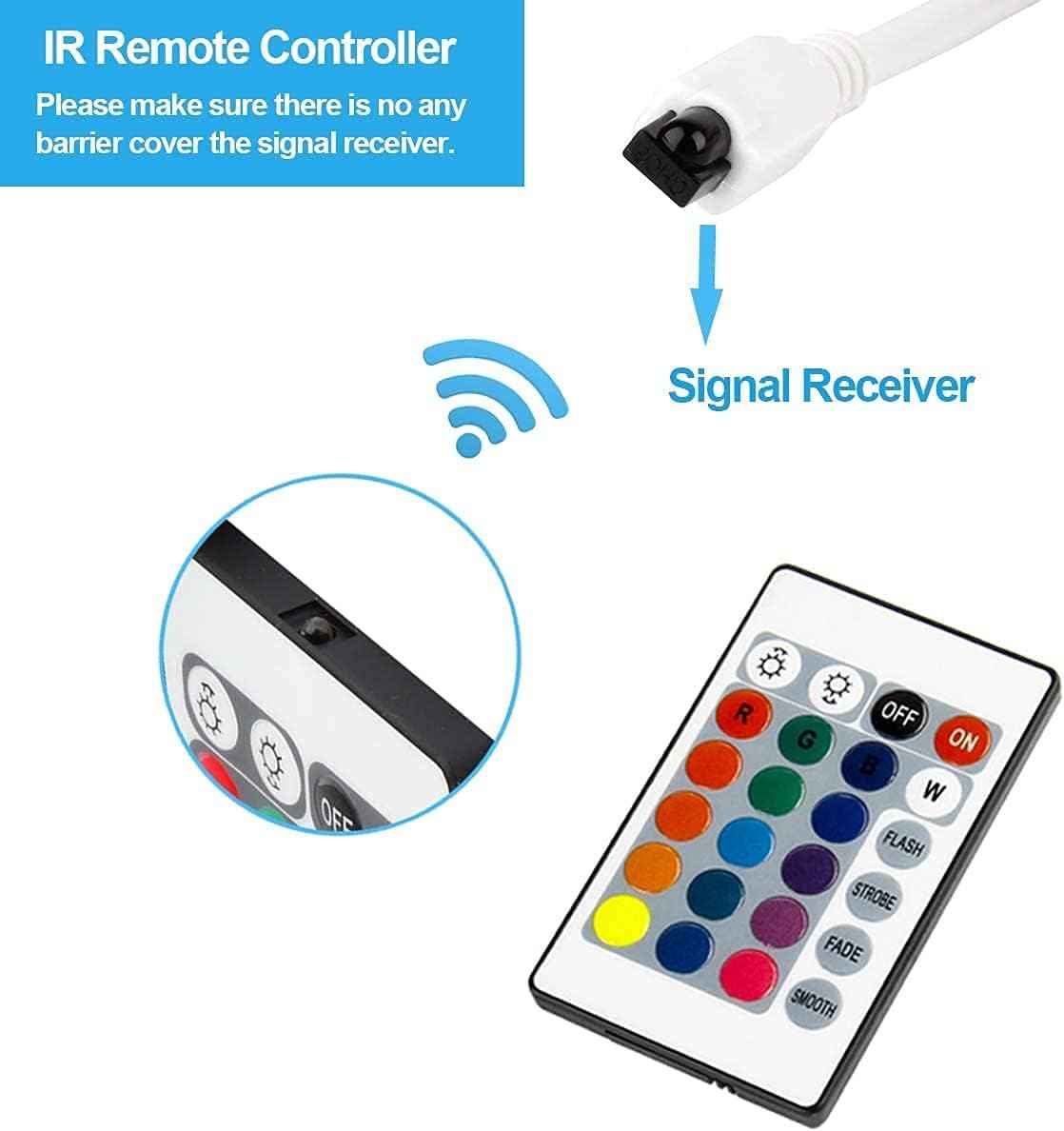 SUPERNIGHT 24-Key RGB LED Remote – Practical Housewarming Gift for New Homeowners, 2-Pack Replacement for Strip Light Setups