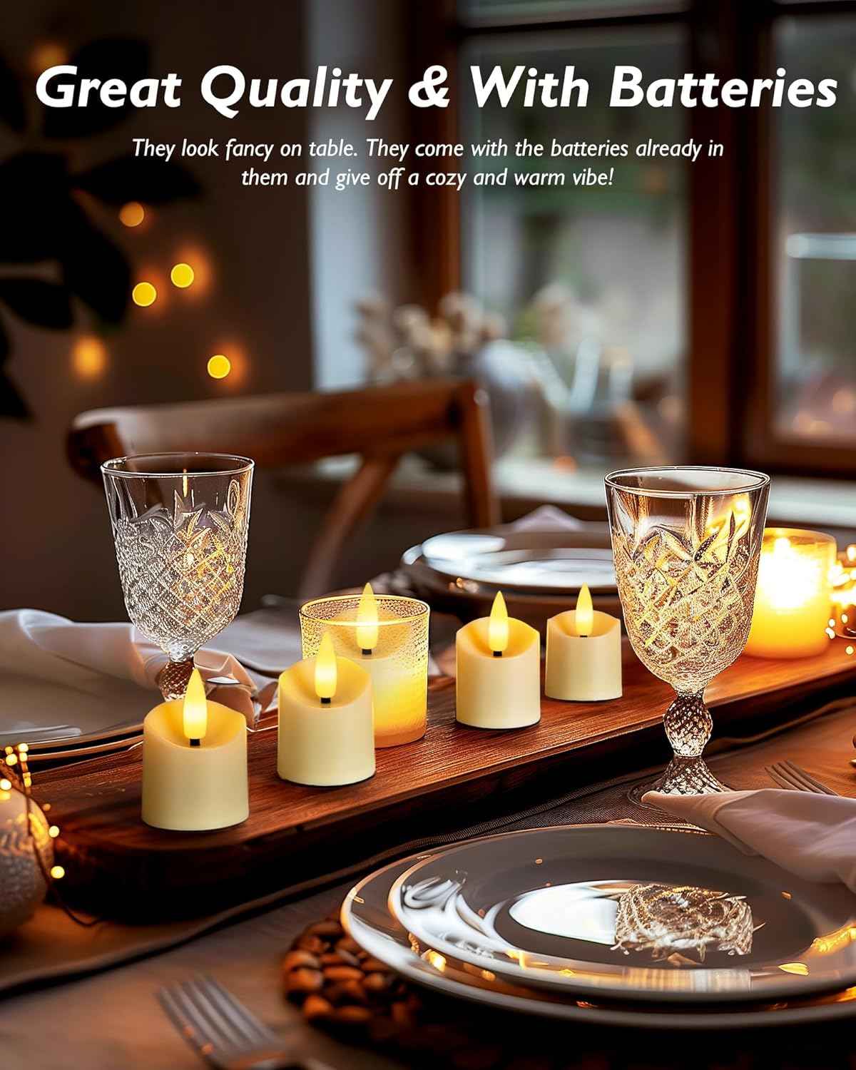 Homemory 12 Pack Remote Votive Candles – Thoughtful Housewarming Gift for Women, Mom and Newlywed Couples with Timer and Soft Flicker