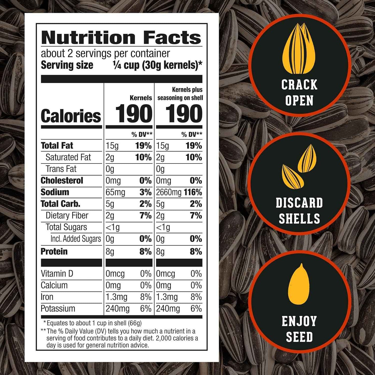 DAVID Jumbo Sunflower Seeds Cracked Pepper – Office Desk Snack to Curb Afternoon Hunger and Stay Focused, 5.25 oz Bag