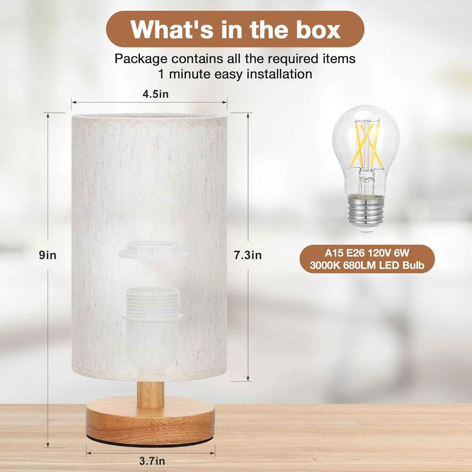 Fenmzee Bedside Lamp for Birthday Gifting - 9-Inch Decor Lamp with Decorative Pattern Shades for Her and New Apartment