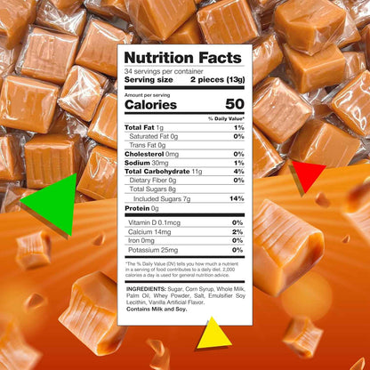 Caramel Cubes Candy – Picnic and Outdoor Party Treat, Bulk Vanilla Caramels That Travel Well in a Cooler