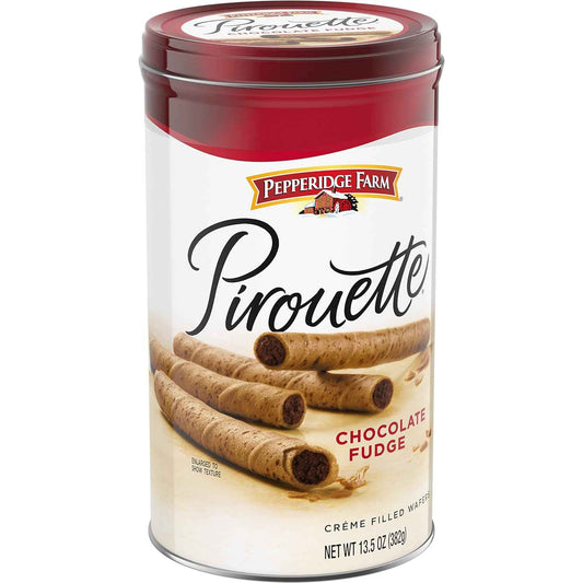 Pepperidge Farm Pirouette Wafers - Elegant Hostess Gift Tin for Holiday Entertaining and Birthday Presents for Her