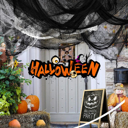 Creepy Cloth Oversized 315x87 inch Gauze – Large-Scale Halloween Decor for Yard and Courtyard