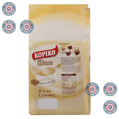 Kopiko Blanca 3 in 1 Instant Coffee Mix — Cubicle Desk Coffee Sachets for Focused Workdays