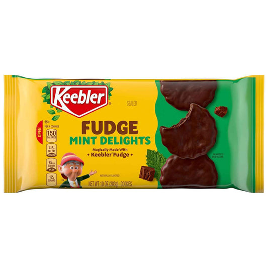 Keebler Grasshopper Mint Cookies - Nostalgic Birthday Gift for Mom and Women Who Love Classic Snacks, 10 Oz Pack of 1