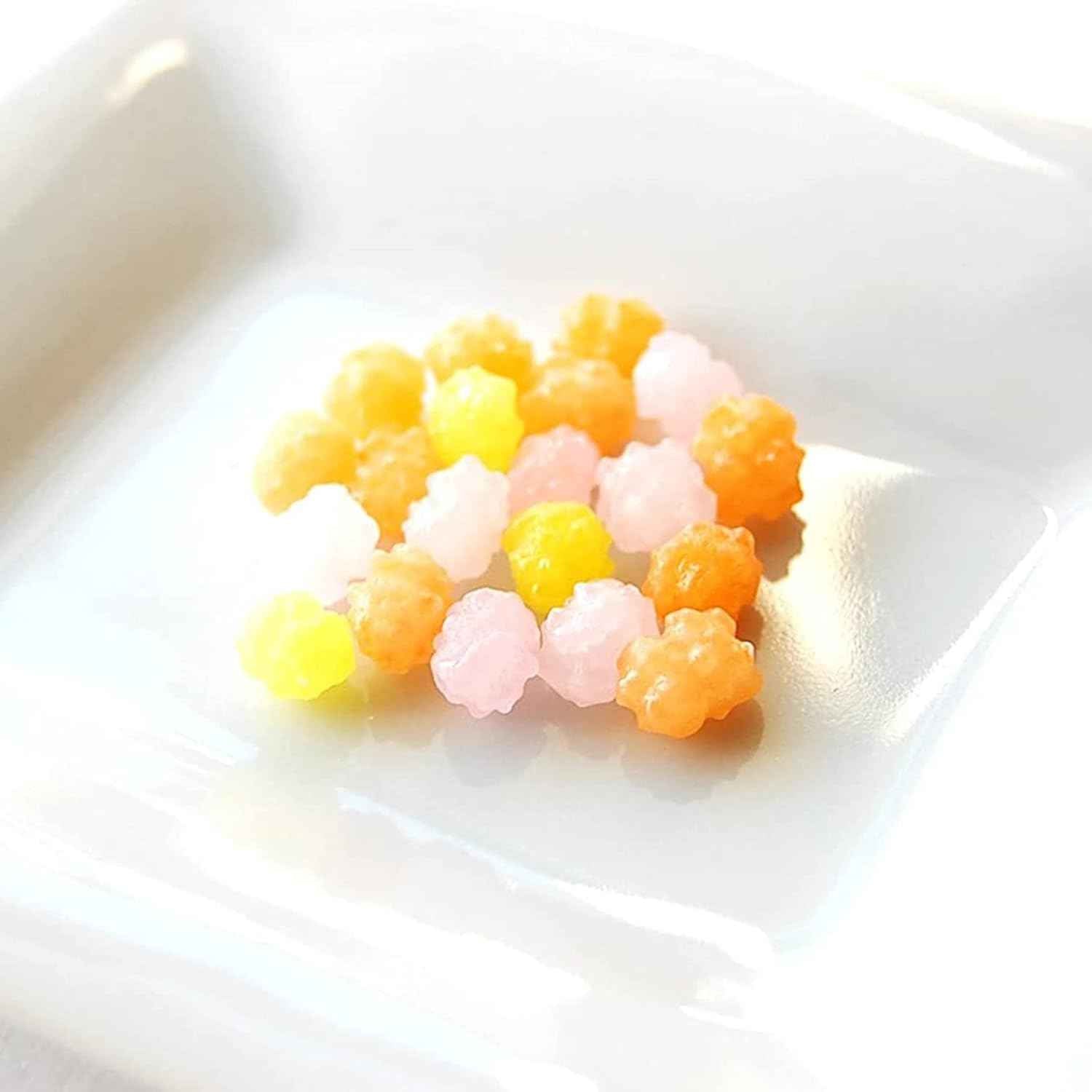 MARUTA Candy Konpeito – Japanese Sugar Candy Party Favors, 50 Individually Wrapped Hanatsume Sweets for Birthday & Holiday Gift Bags