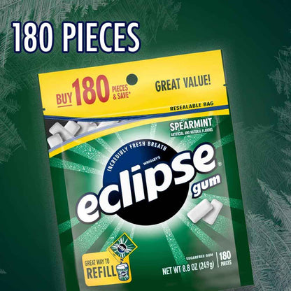ECLIPSE Spearmint Sugar Free Mint Gum 8.8 oz Bulk Pack – Thoughtful Hostess and Housewarming Present for New Homeowners