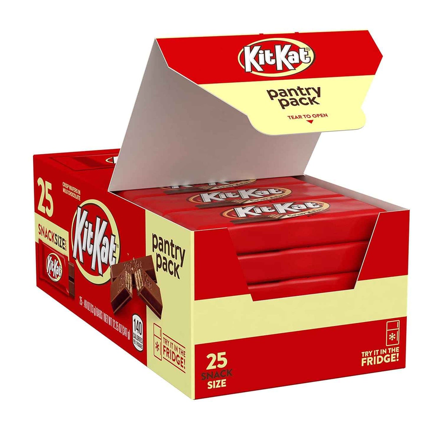 KIT KAT Milk Chocolate Wafer Bars – Valentine's Day Candy Gift for Her, 25 Individually Wrapped Snack Size Pieces