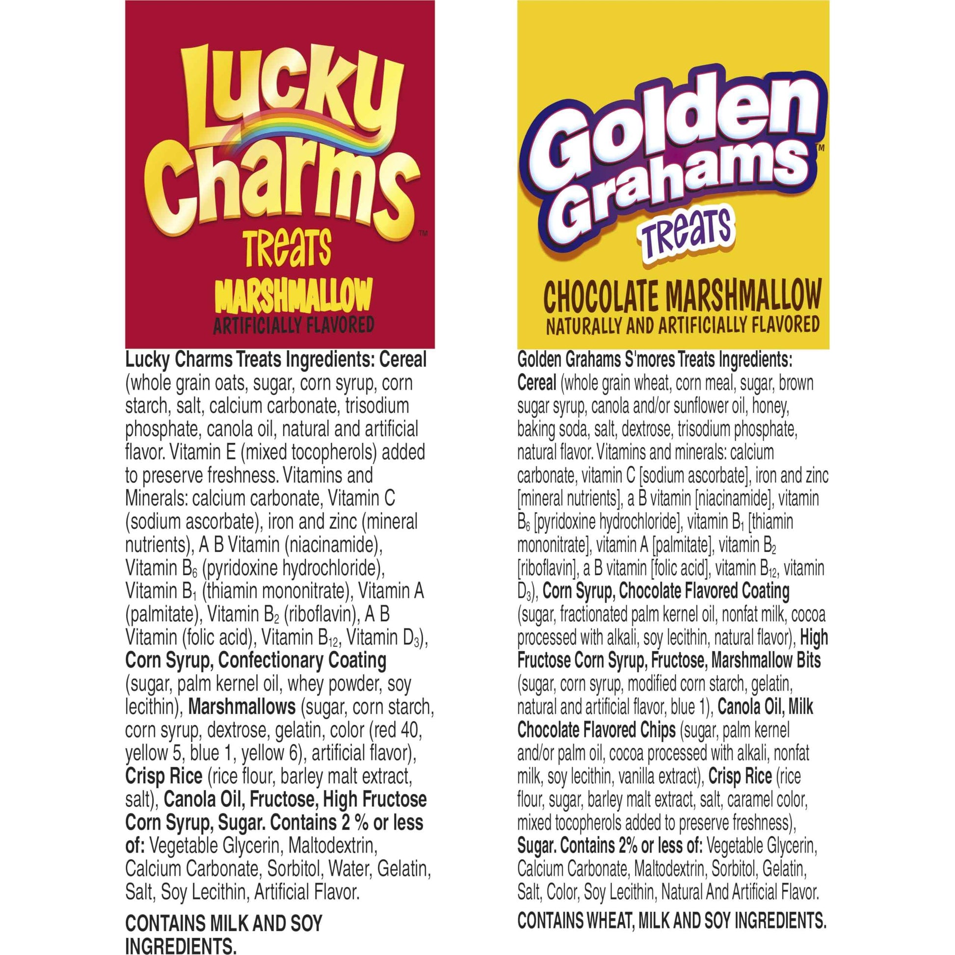 Golden Grahams Lucky Charms Breakfast Cereal Treat Bars – School Lunchbox Snack Pack for Kids, 28 Individually Wrapped Bars