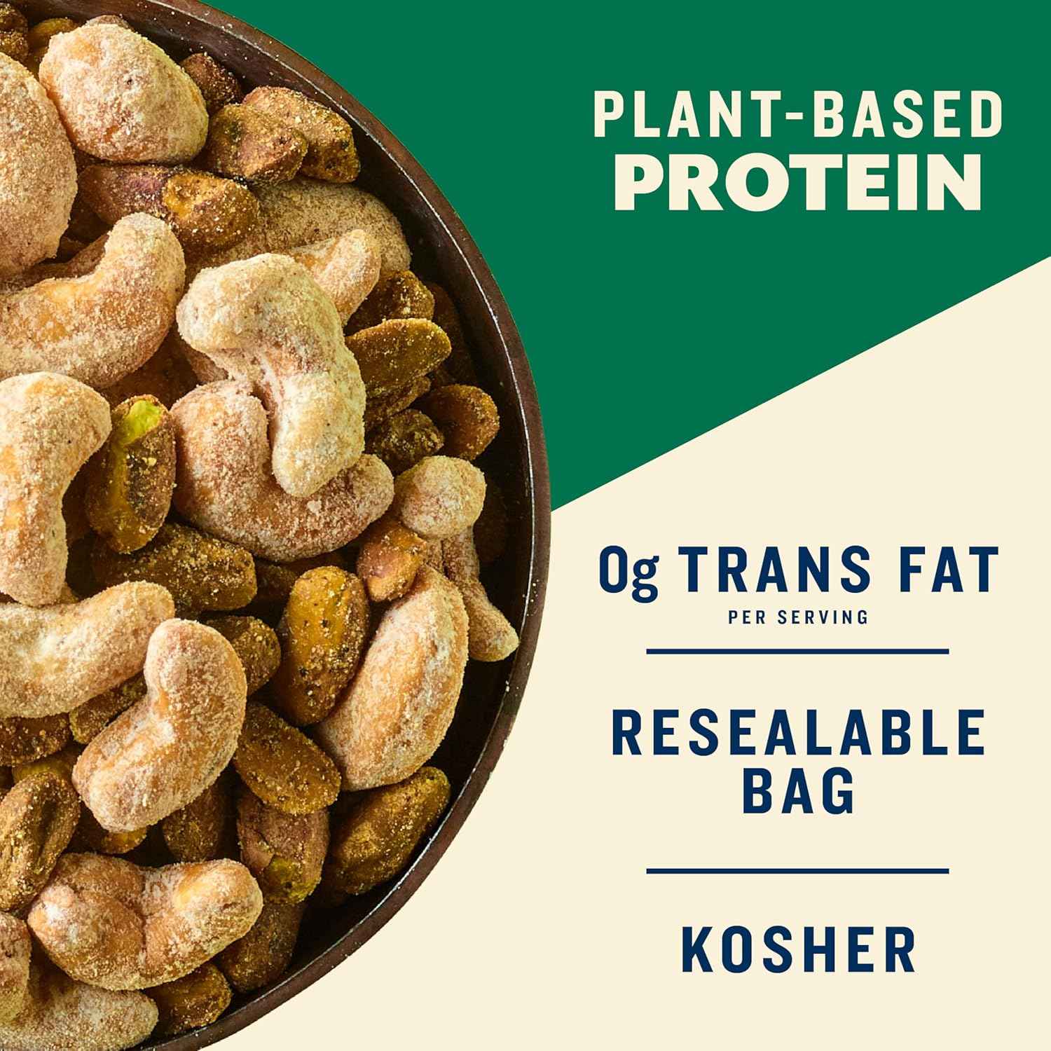 PLANTERS Nut Duos – Gourmet Snack Gift for Hostess, Peppercorn & Parmesan Flavored Nuts 5oz
