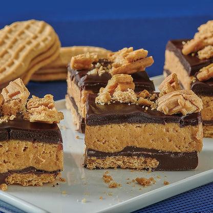 crunchy outer cookies with smooth creamy peanut butter filling