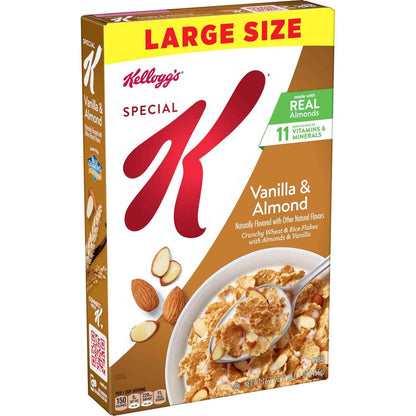Kellogg's Special K Vanilla Almond Cereal for Home Wellness Routines, Fiber-Rich Heart-Conscious Breakfast