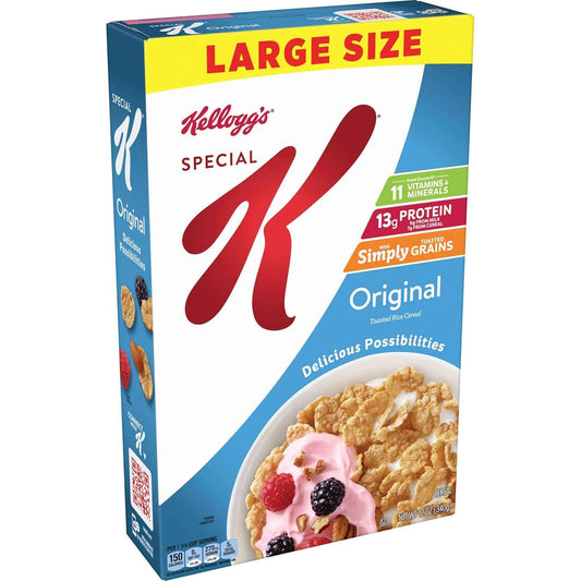 Kellogg's Special K Original Cereal – Wellness Pantry Staple for Weight-Management Routines, Ready-to-Eat Breakfast with 11 Vitamins and Minerals