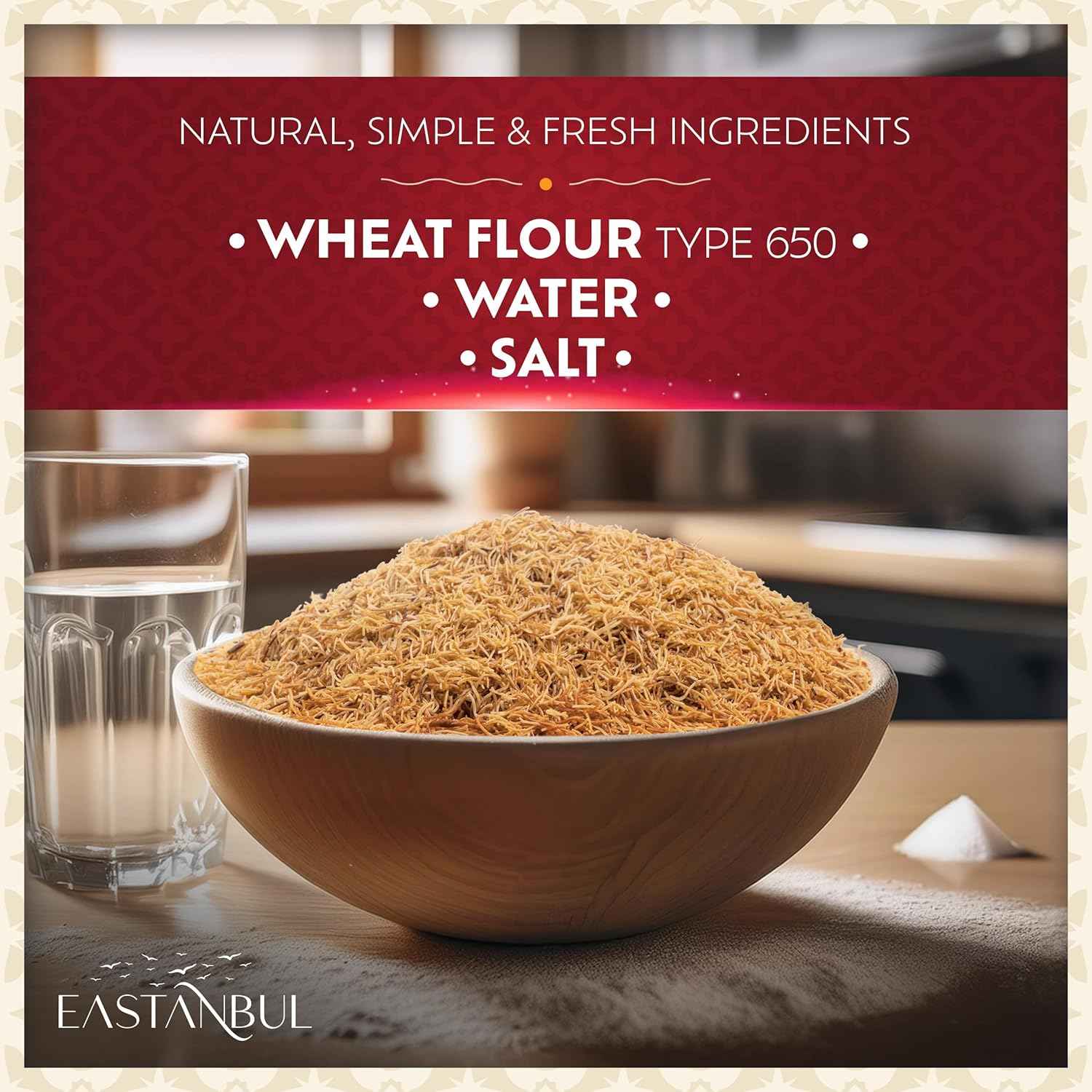 Eastanbul Baked Shredded Fillo – Plant-Based Pastry Threads for Mindful Baking and Dairy-Free Turkish Sweets