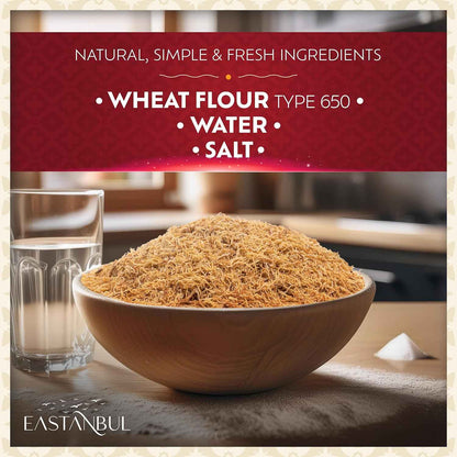 Eastanbul Baked Shredded Fillo – Plant-Based Pastry Threads for Mindful Baking and Dairy-Free Turkish Sweets