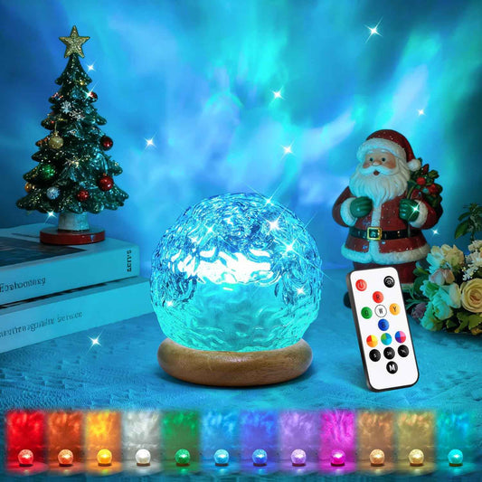 HYTIB Aurora Crystal Ball Lamp – Calming Meditation Light for Yoga Corner and Bath Spa, 18 Color Ambient Glow