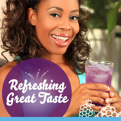 Crystal Light Grape Energy Drink Mix – Mid-Workday Caffeine Lift Without the Crash for Busy Professionals, Pocket-Sized Sachets