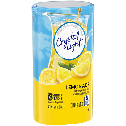 Crystal Light Sugar-Free Lemonade Drink Mix – Family-Friendly Lemonade Powder for Backyard Picnics and Lunchbox Packing