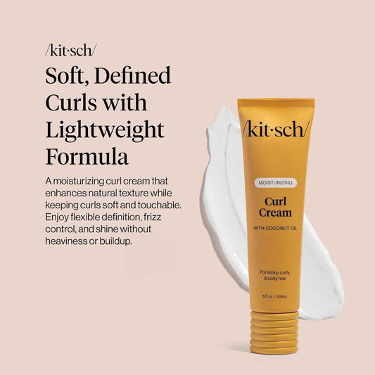 Kitsch Curl Defining Cream – Birthday Gift for Women with Curly Hair, Frizz Control & Shine Styling