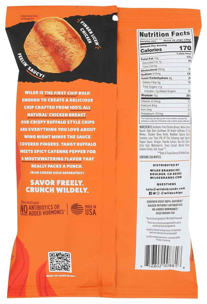 Wilde Snacks Chips Protein Buffalo 4oz – Durable Snack Bag for Hiking, Camping, and Trail Fuel
