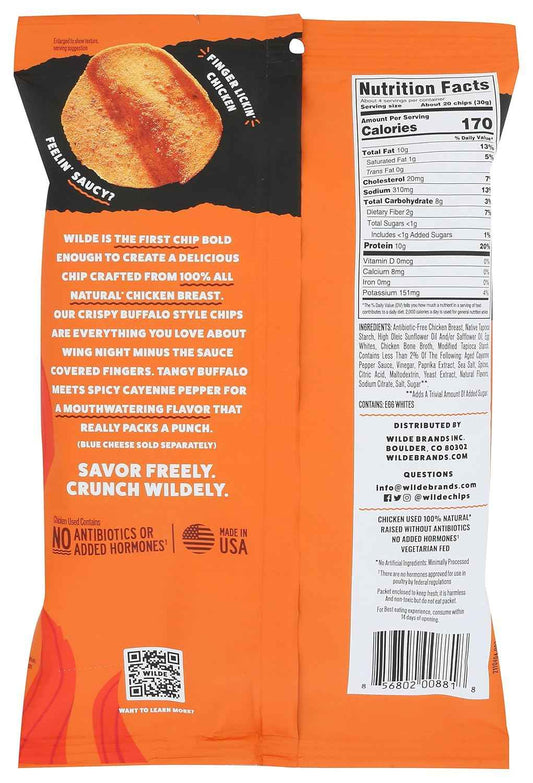 Wilde Snacks Chips Protein Buffalo 4oz – Durable Snack Bag for Hiking, Camping, and Trail Fuel