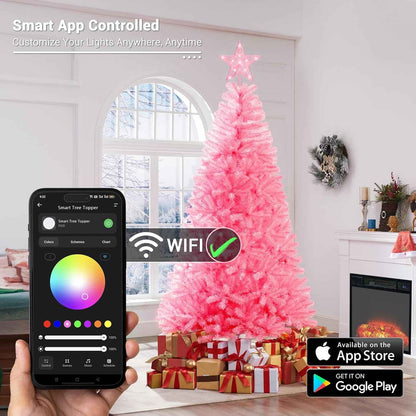 Brizled Flameless LED Star Tree Topper – Smokeless, Heat-Free Holiday Lighting for Homes with Pets and Children