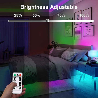Cordless Battery LED Strip Lights Waterproof 9.8ft for Patio Camping Boat Bike with Remote Timer