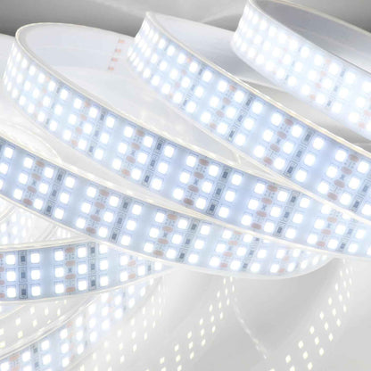 Muzata Triple Row LED Strip – 16.4ft 12V Cuttable Tape for DIY Under-Cabinet and Accent Projects