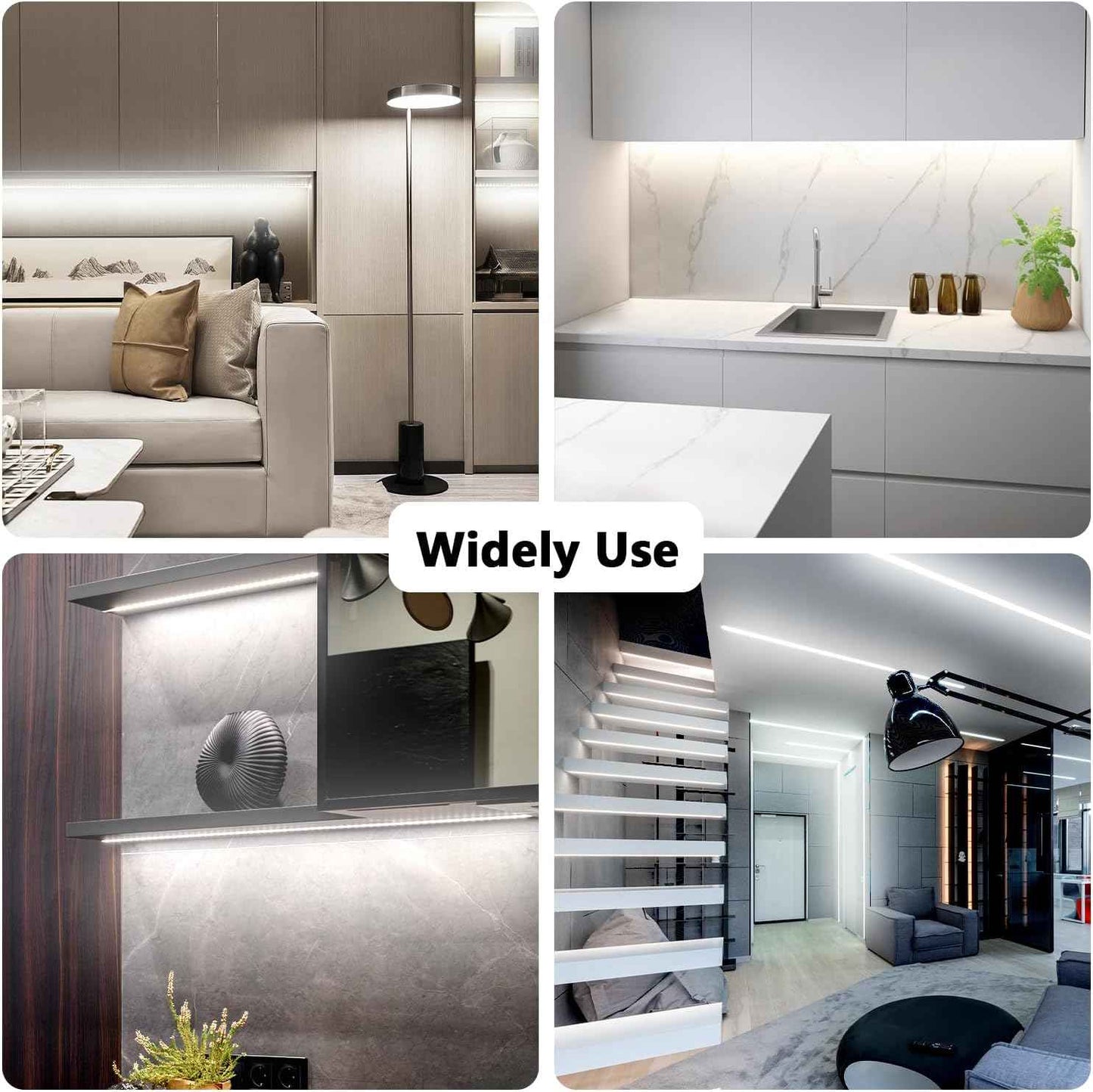 dalattin LED Tape Light – Tool-Free Peel and Stick Strip for Uncluttered Living Spaces, 24V
